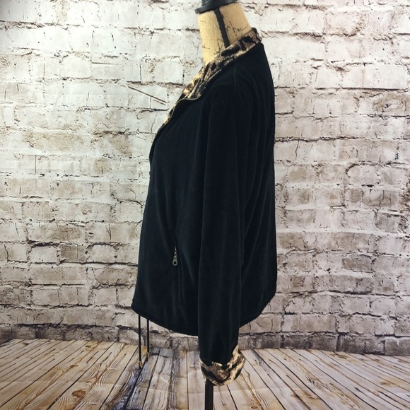 JASON MAXWELL Black Velour Fleece Women Size M - Picture 2 of 11